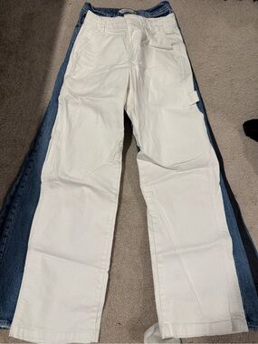 H&M White Wide Leg Jeans